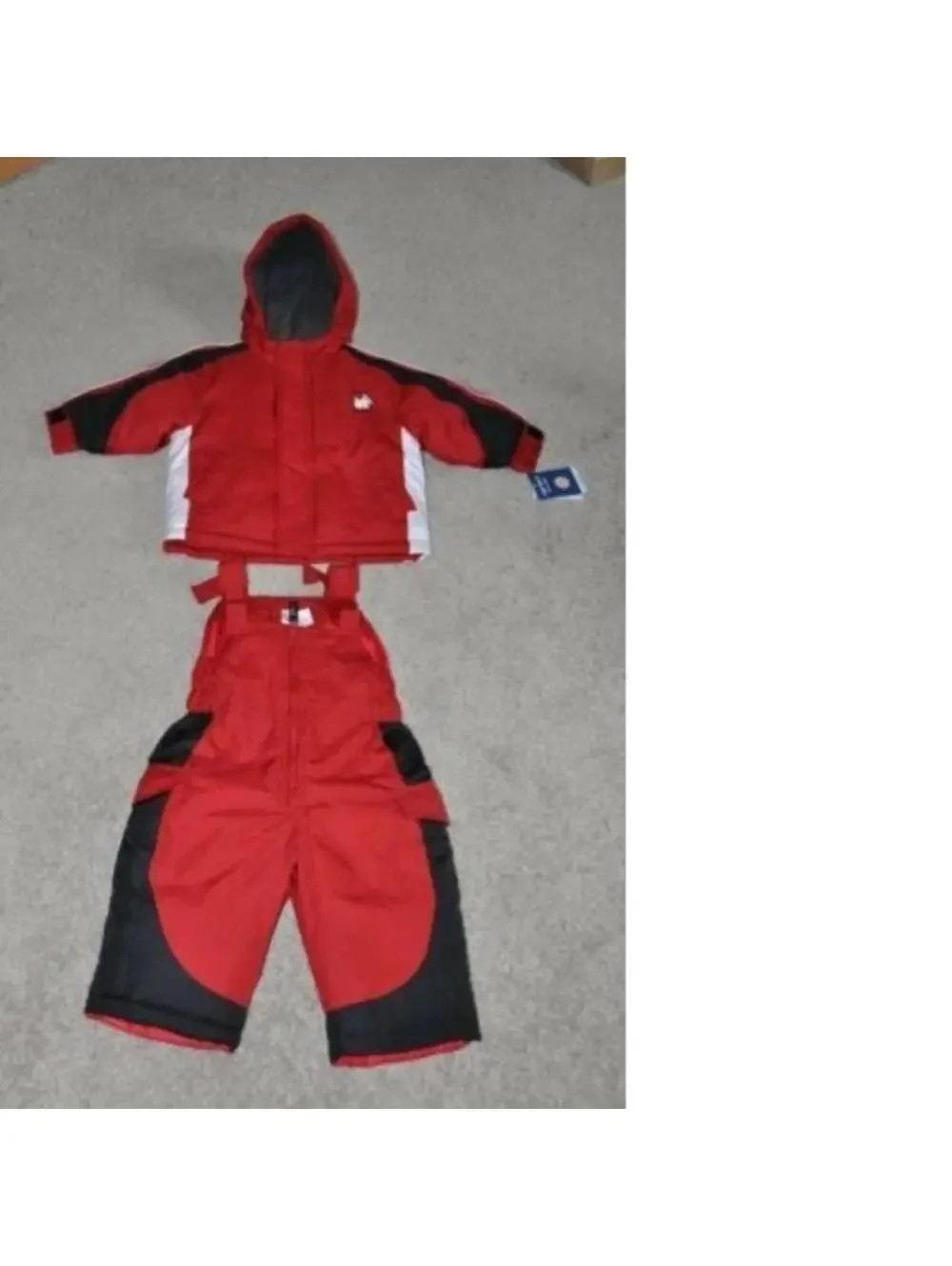 Carters Winter Snowsuit Boys 12 months Red Black LITTLE EXPLORER Jacket & Pants